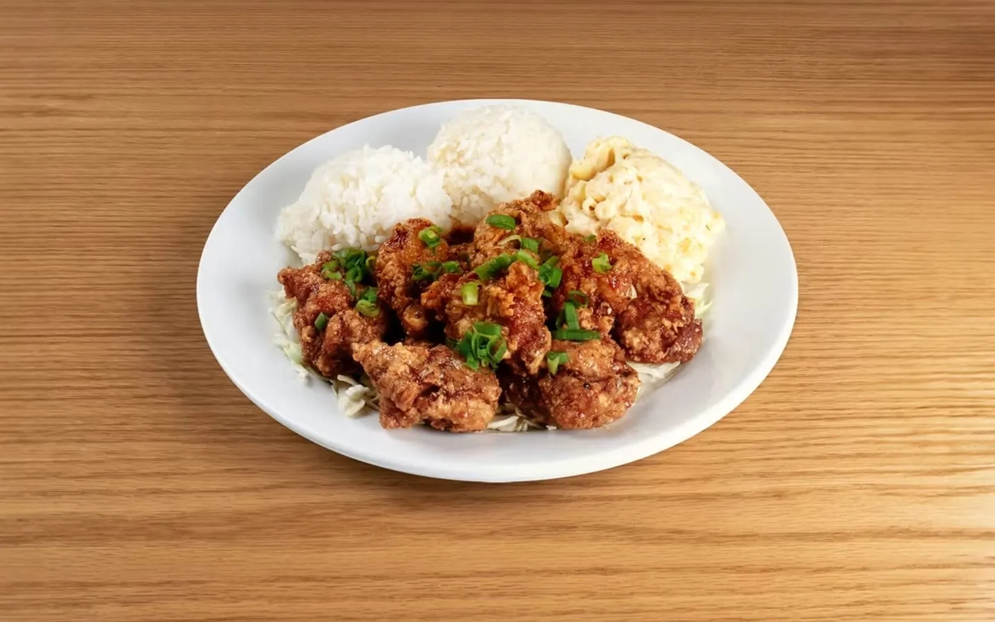 Zippy's Korean Fried Chicken plate lunch with two scoops of rice and macaroni salad