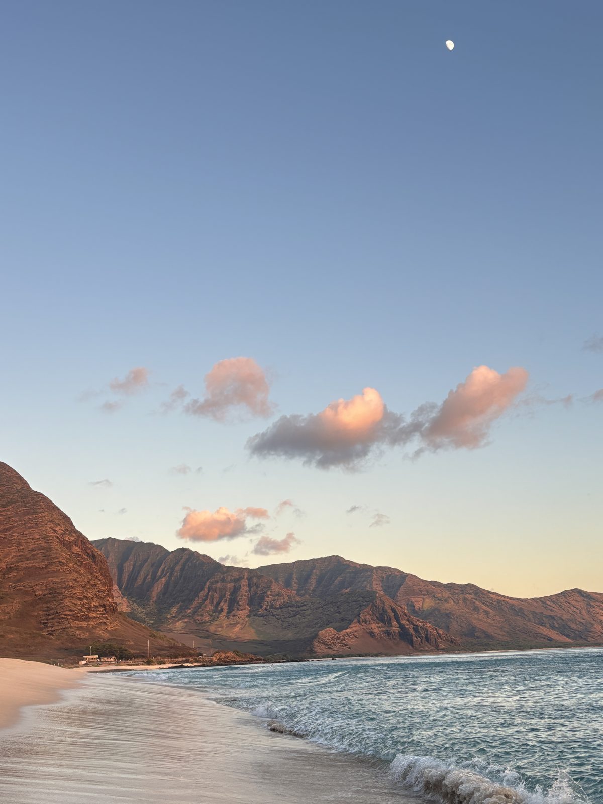 Sunset over the Hawai'i coastline